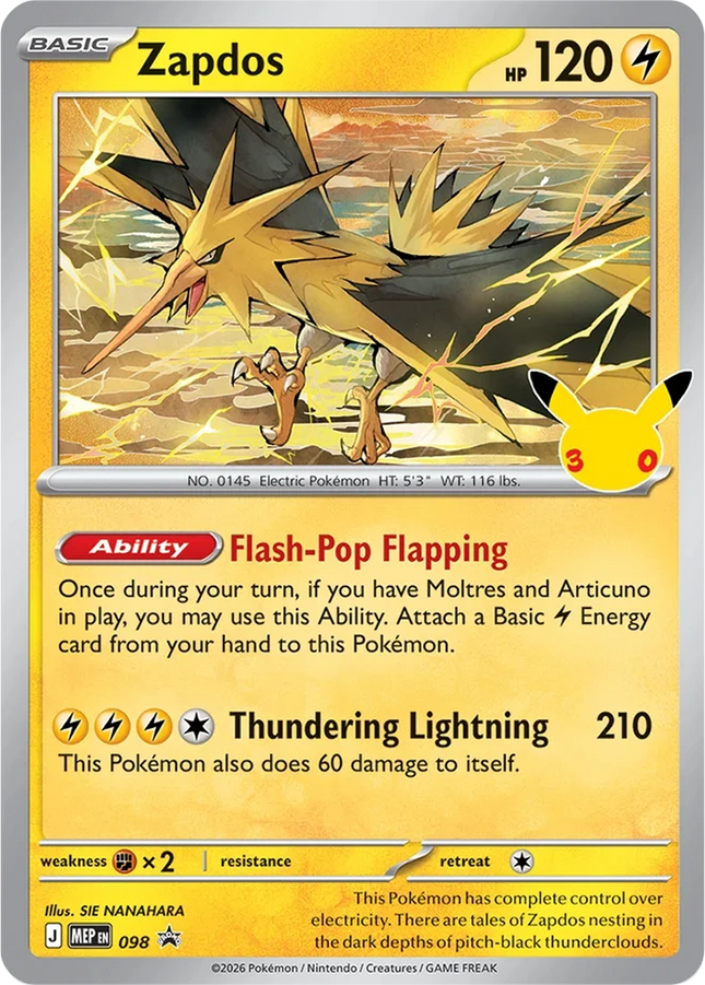 Zapdos MEP 098 Poster Collection Promo 30th Celebration