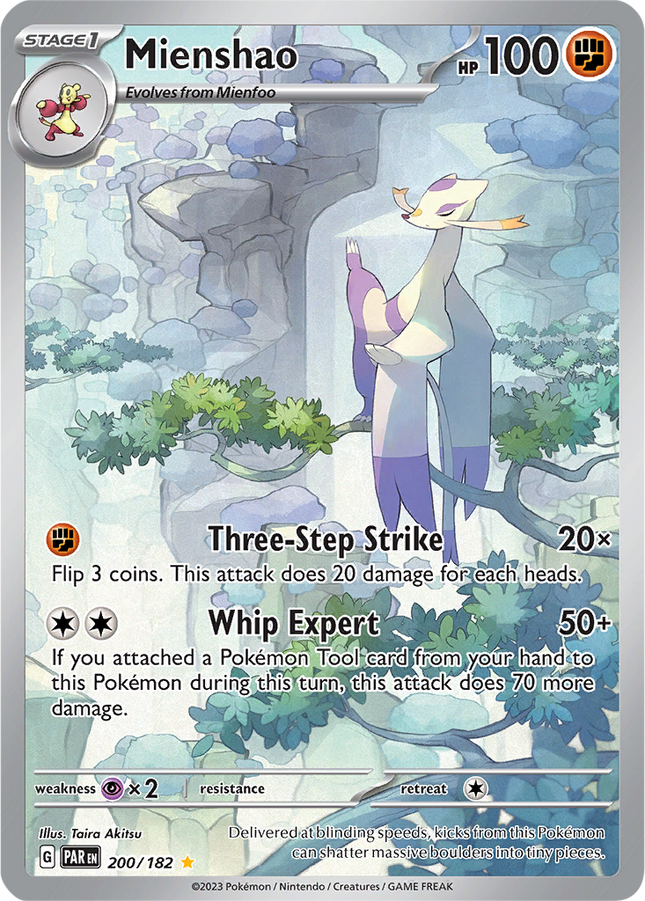 Mienshao 200/182 Illustration Rare Paradox Rift Pokemon Card