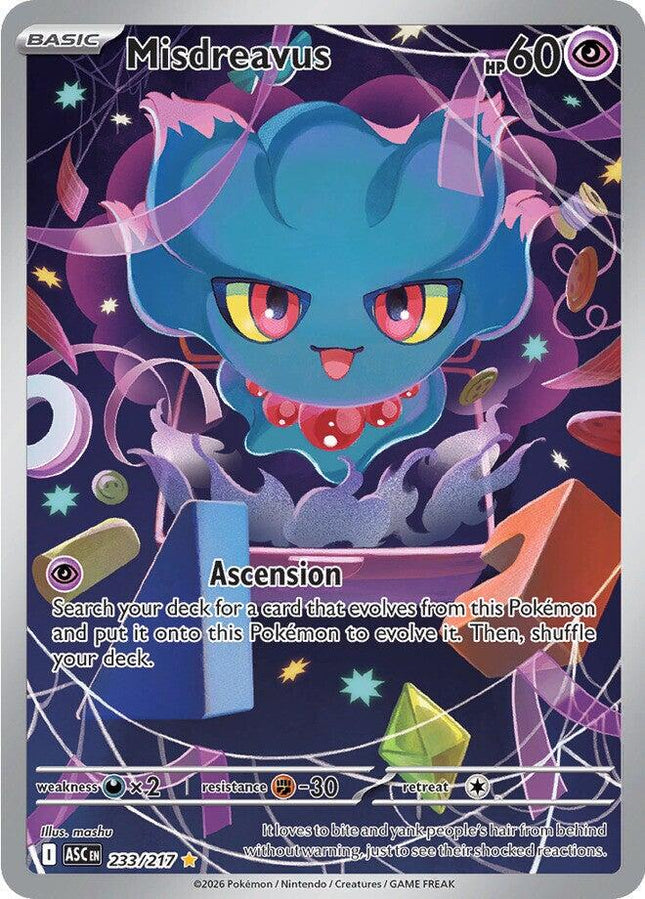 Misdreavus 233/217 Illustration Rare – Ascended Heroes | Pokémon TCG English