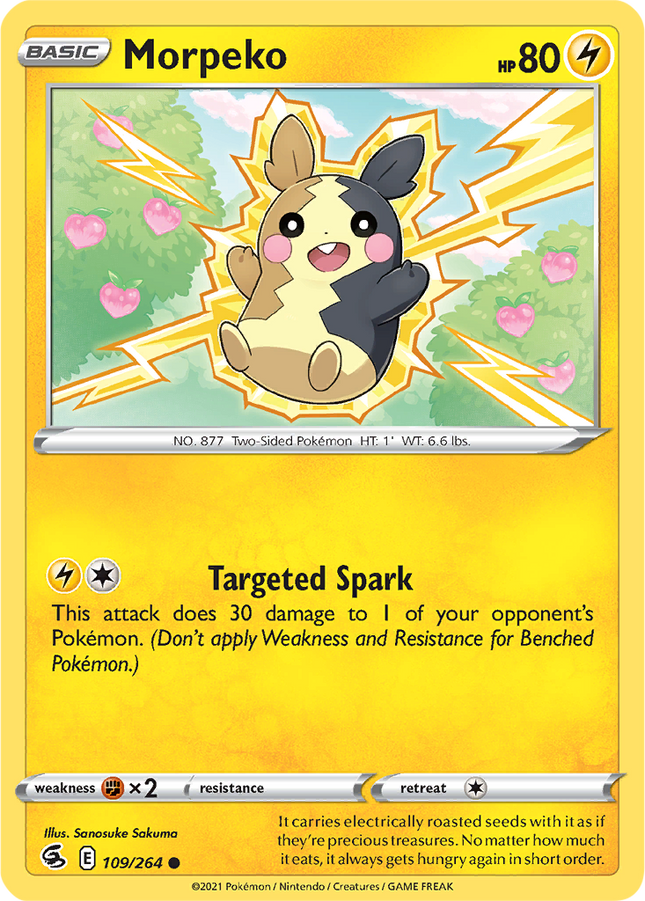 Morpeko 109/264 Non-Holo Fusion Strike Pokemon Card