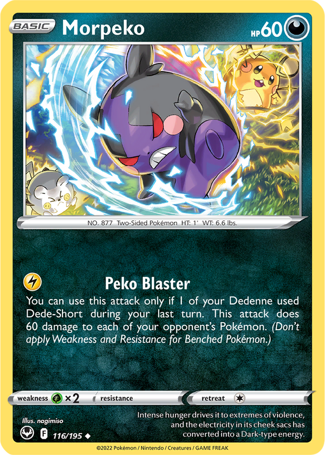 Morpeko 116/195 Non-Holo Silver Tempest Pokemon Card