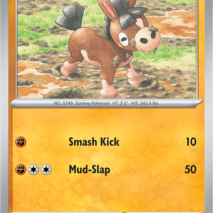 Mudbray 091/162 Reverse Holo Temporal Forces Pokemon Card