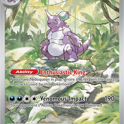 Nidoking 174/165 Illustration Rare 151 Pokemon Card