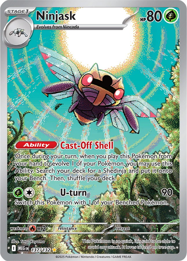 Ninjask 137/132 Illustration Rare Mega Evolution Pokemon Card