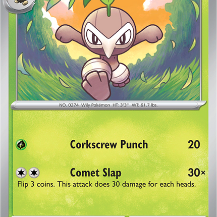 Nuzleaf 004/162 Reverse Holo Temporal Forces Pokemon Card