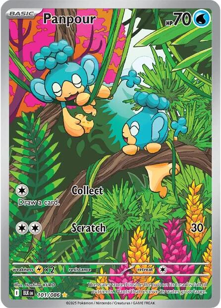Panpour 101/086 Illustration Rare – Black Bolt Expansion | Pokémon TCG English