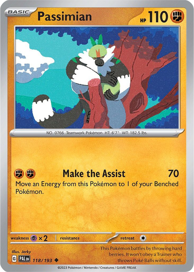 Passimian 118/193 Reverse Holo Paldea Evolved Pokemon Card