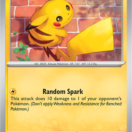 Pikachu 051/162 Non-Holo Temporal Forces Pokemon Card
