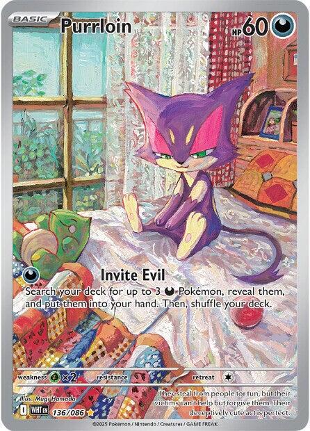 Purrloin 139/086 Illustration Rare – White Flare Expansion | Pokémon TCG English