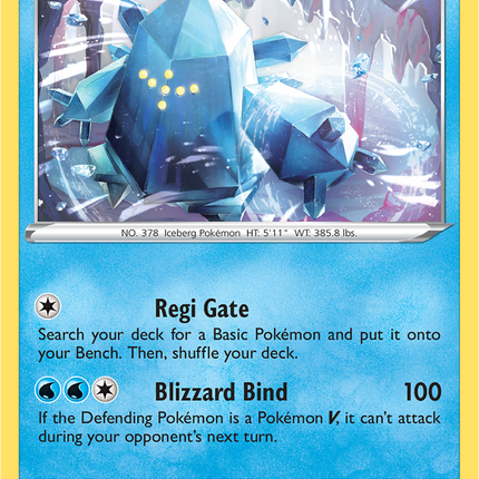 Regice 037/189 Non-Holo Astral Radiance Pokemon Card