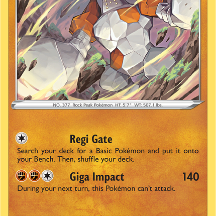 Regirock 075/189 Reverse Holo Astral Radiance Pokemon Card