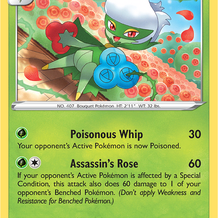 Roserade 015/196 Reverse Holo Lost Origin Pokemon Card