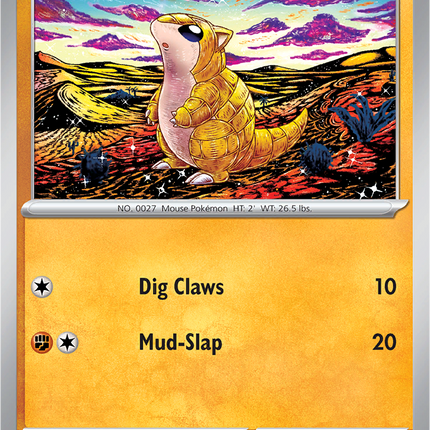 Sandshrew 068/132 Reverse Holo Mega Evolution Pokemon Card