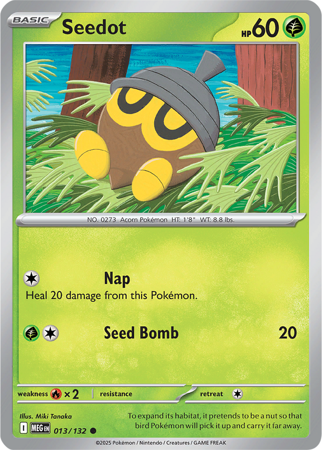 Seedot 013/132 Non-Holo Mega Evolution Pokemon Card