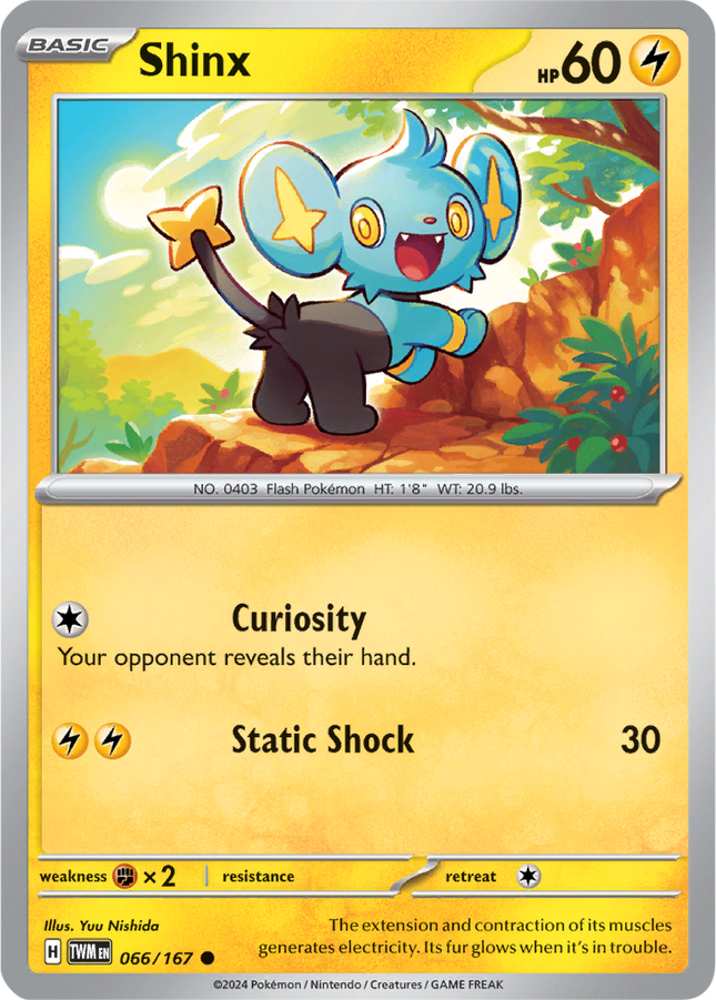 Shinx 066/167 Non-Holo Twilight Masquerade Pokemon Card