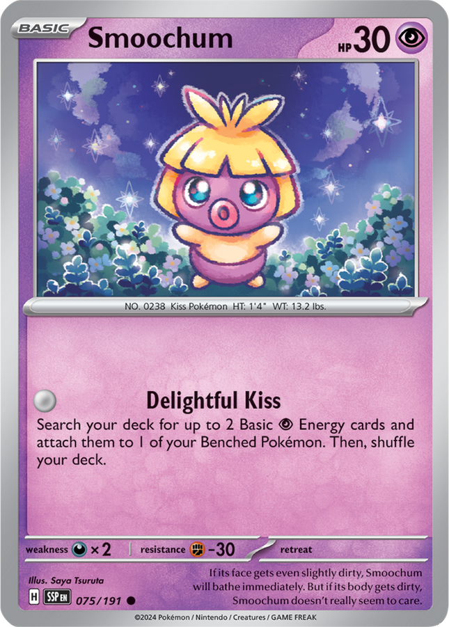 Smoochum 075/191 Reverse Holo Surging Sparks Pokemon Card
