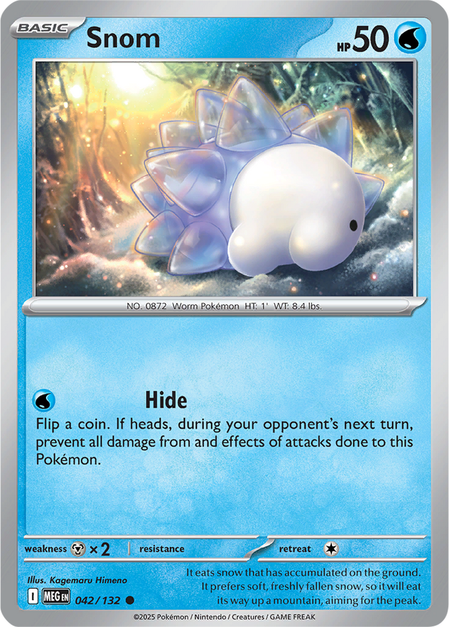 Snom 042/132 Non-Holo Mega Evolution Pokemon Card