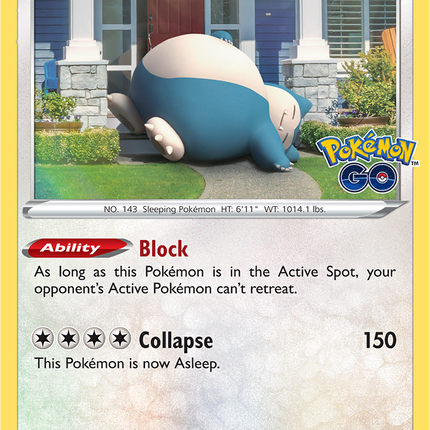 Snorlax 055/078 Reverse Holo Pokémon GO Pokemon Card