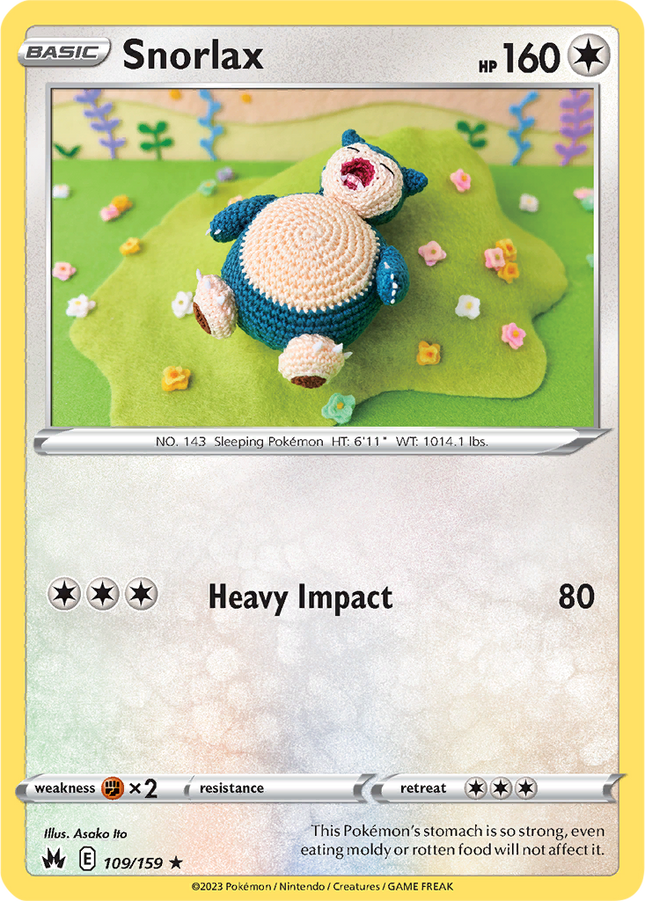 Snorlax 109/159 Non-Holo Crown Zenith Pokemon Card