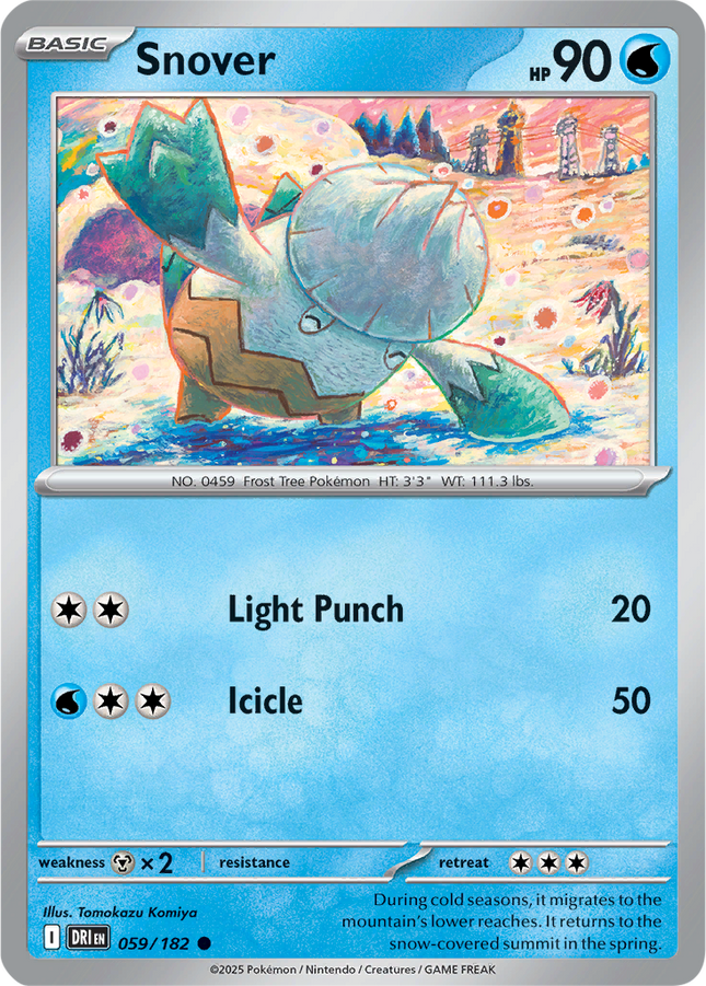 Snover 059/182 Non-Holo Destined Rivals Pokemon Card