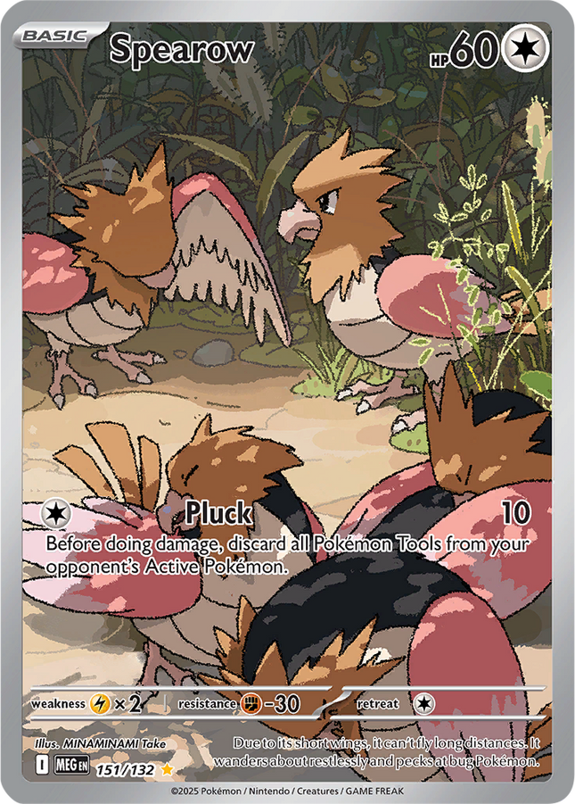 Spearow 151/132 Illustration Rare Mega Evolution Pokemon Card