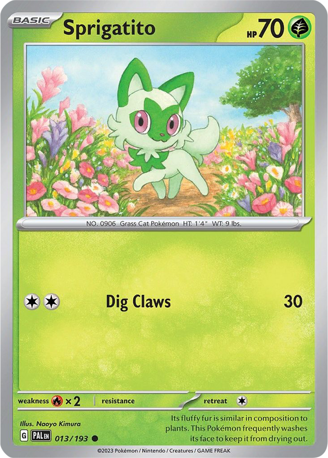 Sprigatito 013/193 Reverse Holo Paldea Evolved Pokemon Card