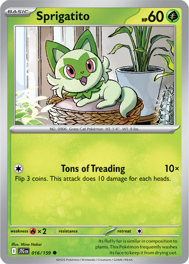 Sprigatito 016/159 Reverse Holo Journey Together Pokemon Card