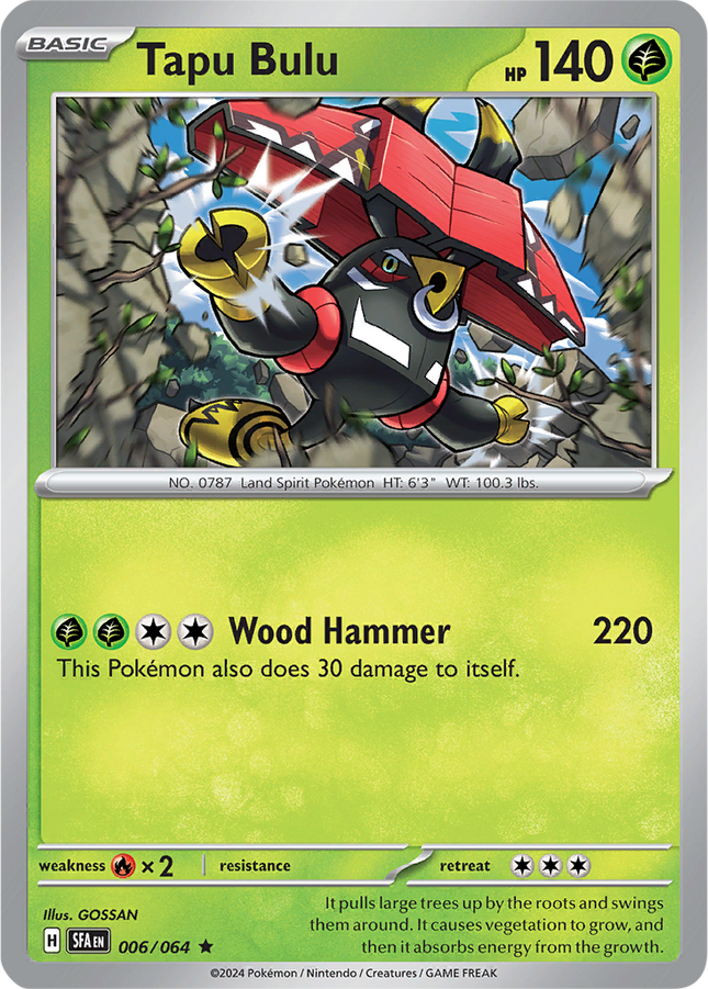 Tapu Bulu 006/064 Holo Shrouded Fable Pokemon Card