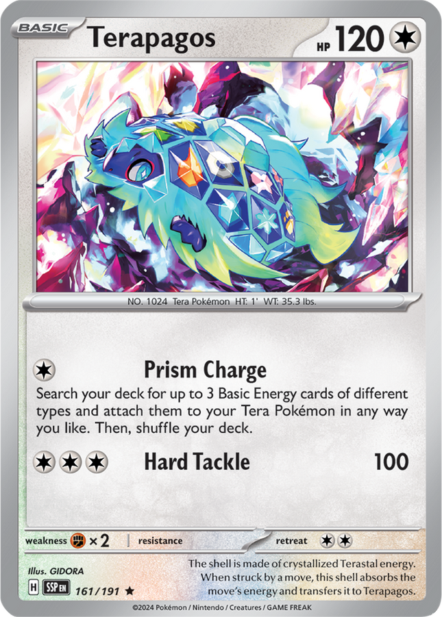 Terapagos 161/191 Reverse Holo Surging Sparks Pokemon Card