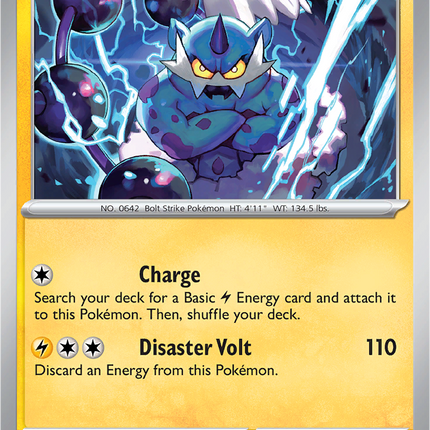 Thundurus 033/086 Poké Ball Reverse Holo Black Bolt Pokemon Card