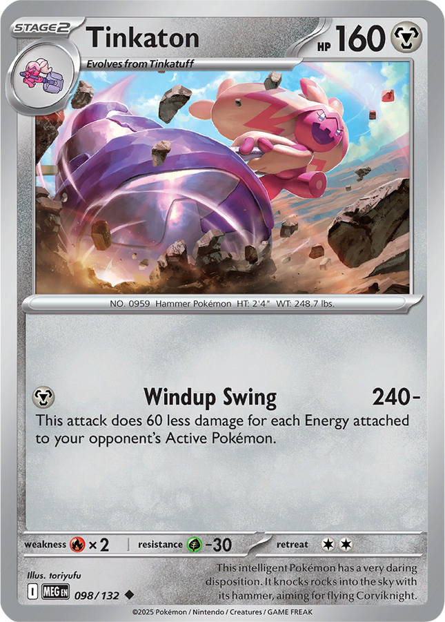 Tinkaton 098/132 Non-Holo Mega Evolution Pokemon Card