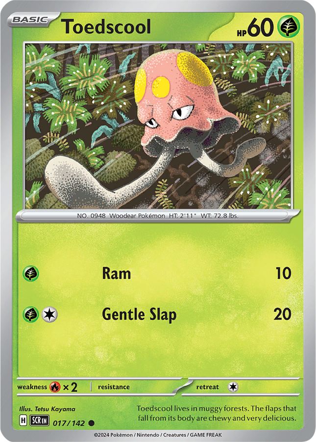 Toedscool 017/142 Non-Holo Stellar Crown Pokemon Card