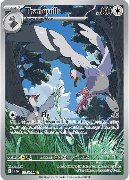 Tranquill 149/086 Illustration Rare – Black Bolt Expansion | Pokémon TCG English