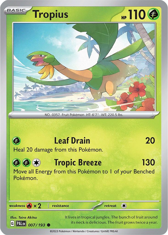 Tropius 007/193 Non-Holo Paldea Evolved Pokemon Card