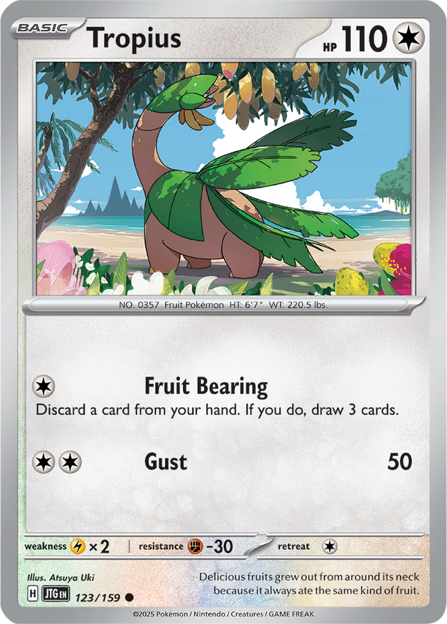 Tropius 123/159 Non-Holo Journey Together Pokemon Card