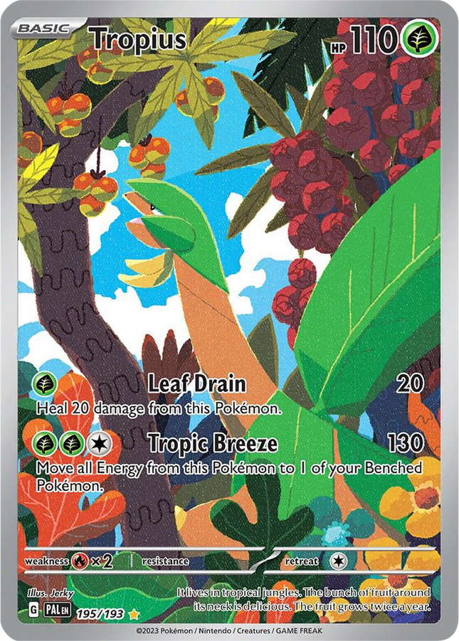 Tropius 195/193 Illustration Rare Paldea Evolved Pokemon Card