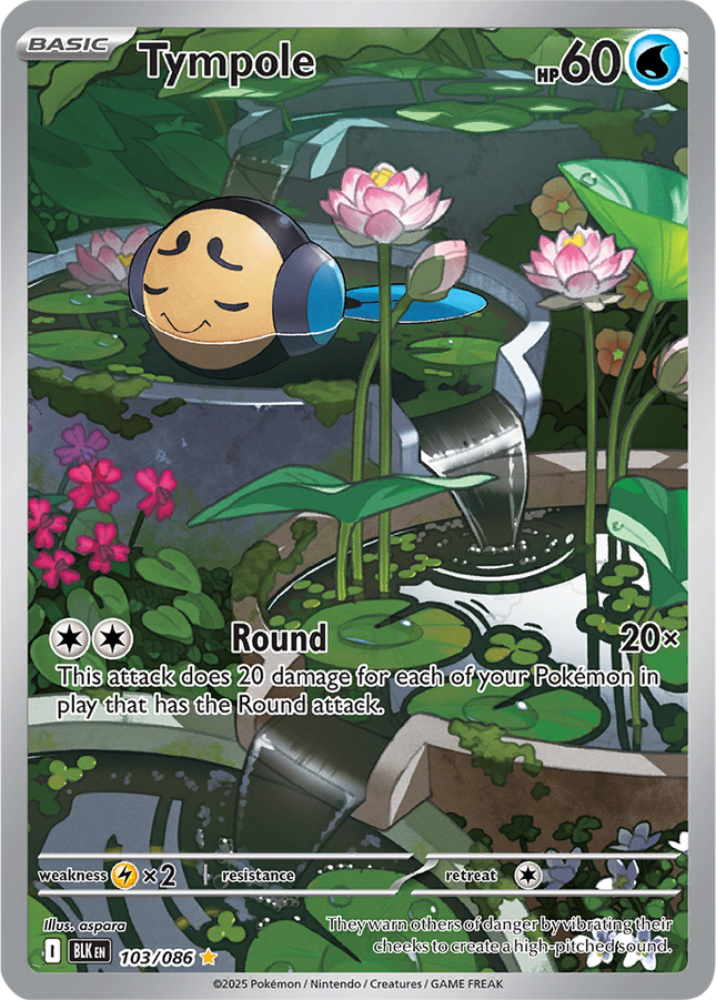 Tympole 103/086 Illustration Rare Black Bolt Pokemon Card