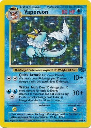 Vaporeon 12/64 Holo Rare – Jungle Unlimited | Pokémon TCG English
