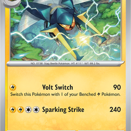 Vikavolt 053/142 Reverse Holo Stellar Crown Pokemon Card