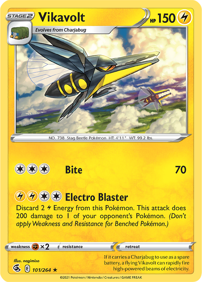 Vikavolt 101/264 Non-Holo Fusion Strike Pokemon Card