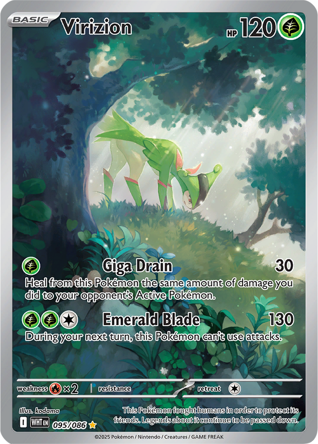 Virizion 095/086 Illustration Rare White Flare Pokemon Card