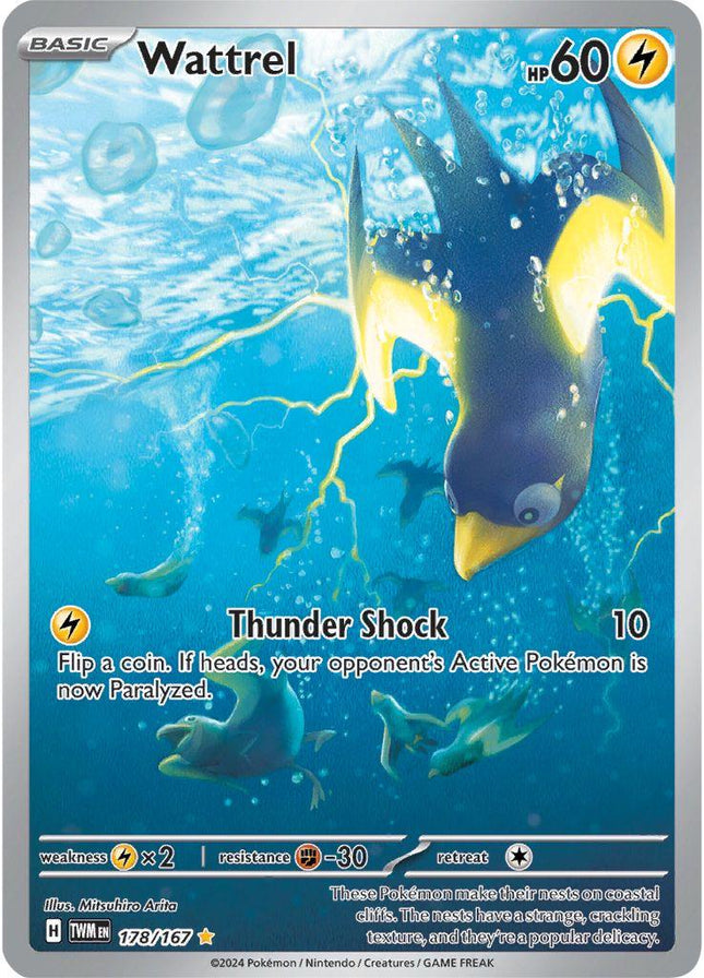 Wattrel 178/167 Illustration Rare – Twilight Masquerade Expansion | Pokémon TCG English
