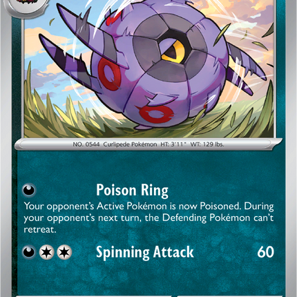 Whirlipede 116/167 Reverse Holo Twilight Masquerade Pokemon Card