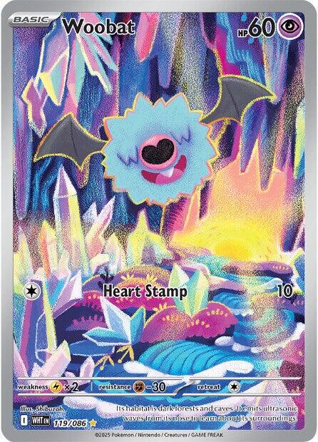 Woobat 119/086 Illustration Rare – White Flare Expansion | Pokémon TCG English